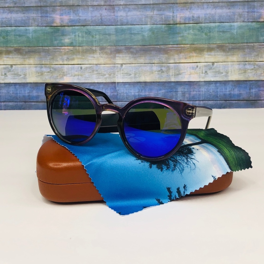KOMONO Lulu Sunglasses Purple Haze NEW Cat Eye - Picture 4 of 10